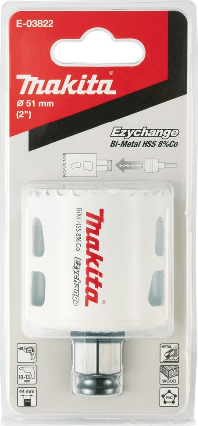 Sharrë rrethore Makita EzyChange E-03822, 51mm, bi-metal, e bardhë