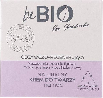 Krem nate për fytyrë BeBIO Nourishing and Regenerating, rigjenerues, 50 ml
