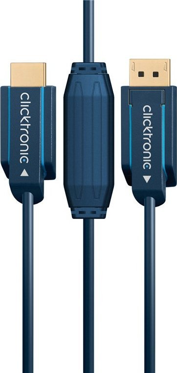 Kabllo DisplayPort në HDMI Clicktronic Casual 44924, 2 m, 4K 60Hz, blu