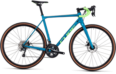 Biçikletë cyclocross Cube Cross Race, Shimano Tiagra 10 marshe, frena disk, blu