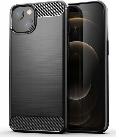 Футрола Armor Carbon за iPhone 14, флексибилен материјал, заштита од паѓање, црна