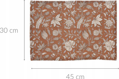 Nënstoli për pjatë Home Styling Collection, pambuk, me lule, 45 x 30 cm