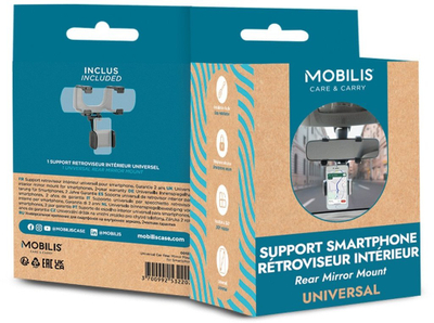 Универзален држач за телефон Mobilis 001377, до 7\", ротација 360°, црн