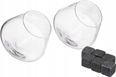 Set gota whisky Secret de Gourmet, 2 gota qelqi, për pije të ftohta, transparent