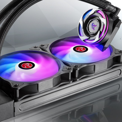 PC вентилатори Raijintek EOS 12 RBW ADD, 120 mm, сет 2 парчиња со хаб и далечински управувач, со RGB, црни