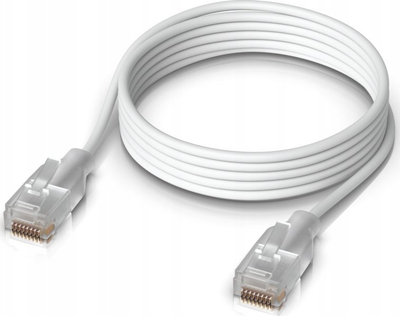 Мрежен кабел Ubiquiti UACC Cable Patch EL, 1m, нано тенок, бел