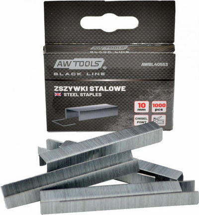 Капси за спојување AWTools AWBL40555, 14 mm, 1000 парчиња, поцинкуван челик
