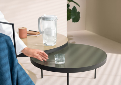 Ibrik filtri Brita Glass+1 Maxtra Pro, 2.5L, qelq borosilikat, gri