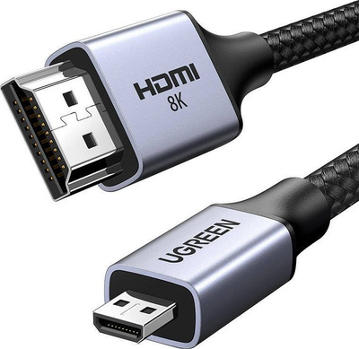 Kabllo Micro HDMI në HDMI Ugreen HD164, 1m, 8K