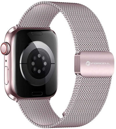 Rrip ore inteligjente Forcell Force 42, 42mm, rrjetë çeliku, rozë