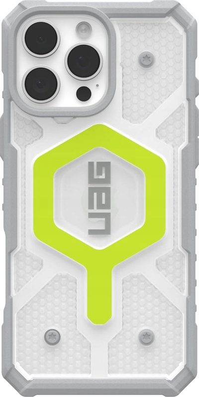 Këllëf telefoni UAG Pathfinder Clear MagSafe për iPhone 16 Pro Max, i fortë ndaj goditjeve, transparent Active Neon