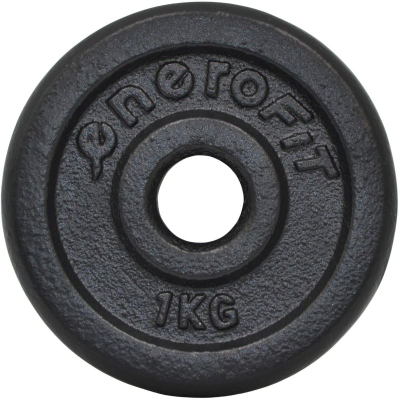 Diskë peshe Sportop gize, 1 kg, vrimë 26 mm, e zezë