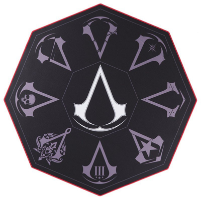 Тапет за гејминг SUPERDRIVE Assassin's Creed, подна подлога за столица со тркала, 100cm, црна