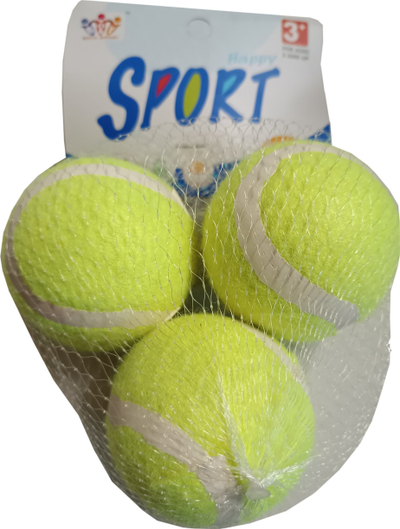 Top tenisi për fushë “Tennis Balls For Lawn Tennis”, set me 3 copa, diametër 6 cm, ngjyrë e verdhë