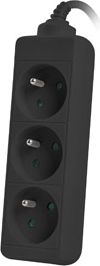 Parashtesë rryme Lanberg PS0-03E-0150-BK, 3 presa, 1.5m, e zezë