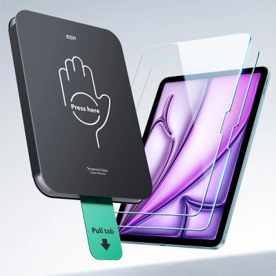 Заштитно стакло ESR UltraFit, за iPad Air 13\", 2 парчиња, проѕирно