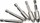 Set ekstraktorësh për vida të çara, 5 copë, HEX 1/4, çelik HSS 4341