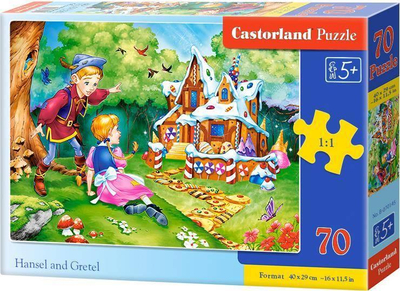 Puzzle Castorland Hansel and Gretel, 70 copa, për kalamaj 5+