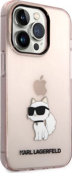 Mbrojtëse telefoni Karl Lagerfeld KLHCP14LHNCHTCP, për iPhone 14 Pro, hardcase, rozë