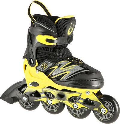 Rola inline Nils Extreme NA11010, madhësia L 39-42, rrota 80 mm, zi verdhë