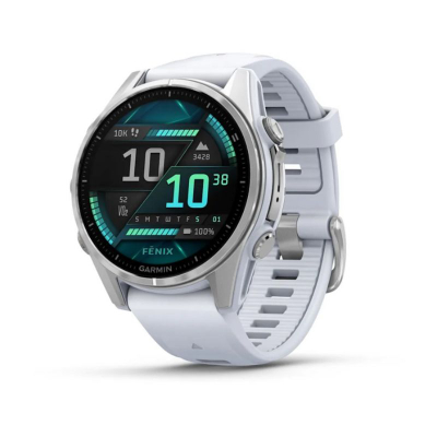 Ora e zgjuar Garmin Fenix 8 AMOLED 43mm, GPS, 1.3", e bardhë