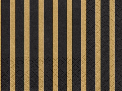 Peceta letre Shamçkat Napkins Stripes, 33x33 cm, 20 copë, ari