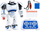 Robot lodër dancing Crazon RC0398, me telekomandë, me drita LED, i bardhë me blu