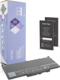 Bateri laptopi Mitsu Dell Latitude E7270 E7470, 7300 mAh, 55 Wh, e zezë