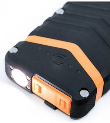 Powerbank i jashtëm 18000mAh, dalje 2.4A, IP67, i zi portokalli