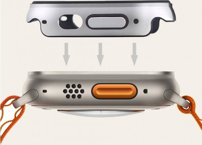 Maskë mbrojtëse COTECi Blade për Apple Watch Ultra 49mm, polikarbonat, kornizë e hollë, blu