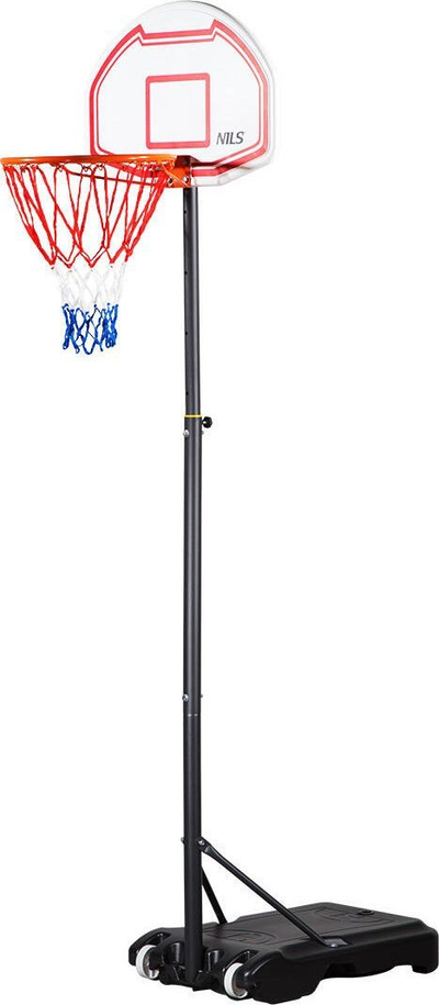 Kosh basketbolli NILS ZDK018, portativ, me lartësi 200-246 cm, i zi