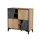 Raft librash Ovo Bookcase 4D, 90x90x38 cm, Dark Concrete Ancient Oak