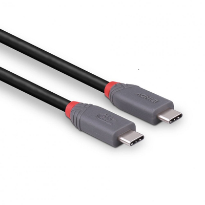 Kabllo USB Lindy Anthra Line USB4 Type C, 1.5m, 240W, gri