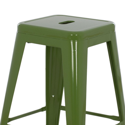 Stol metalik Melita 43×43×67 cm (HM8573.13), gjelbër