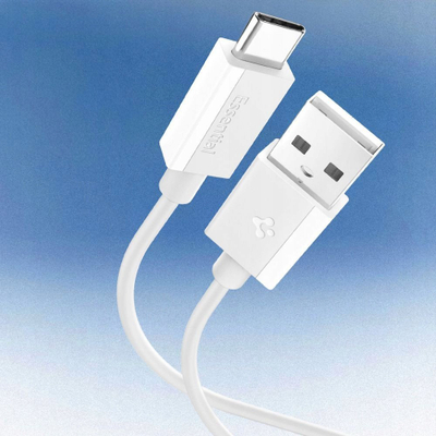 Kabllo USB Spigen Essential EB6020AC, USB në Type C, 2 metra, 60W, e bardhë