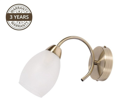 Lampë muri Domoletti MX60374, 40W, E14, bronzi e bardhë