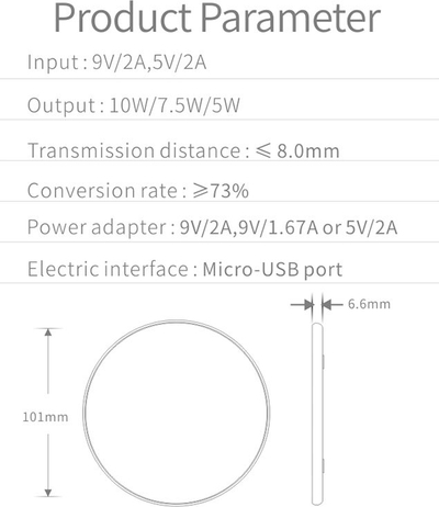 Karikues wireless 1stCOOL ECP-QI001-B, Qi, 10W, i zi