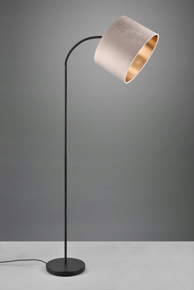 Llambë dysheme JULIETA 419090144, 156cm, kadife taupe, metal i zi