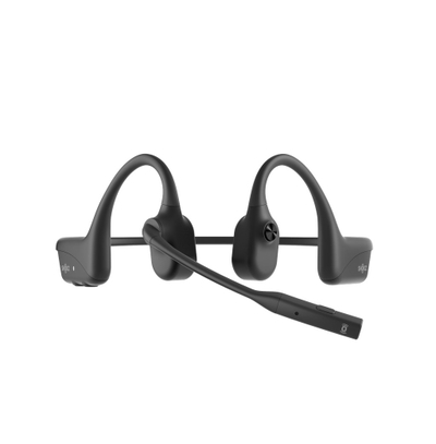 Kufje Bluetooth Shokz OpenComm 2 UC 2025, bone conduction, me mikrofon, gri