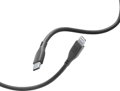 Kabllo karikimi Cellularline Soft, USB‑C në Lightning, MFi, e zezë