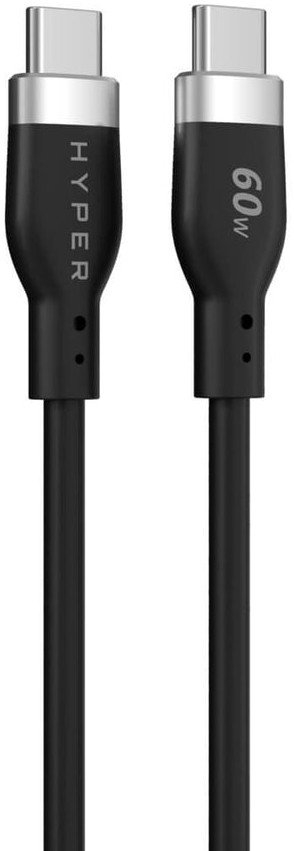 Kabllo HYPER HyperJuice USB C, 1.5m, 60W, e zezë