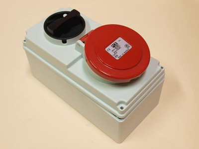 Prizë industriale PCE Socket, 16A 5P, 400V IP44, e kuqe