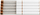 Set furça për thonj DA434, 5 copë, trupa të bardhë, detaje rose gold
