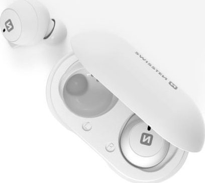 Kufje wireless Swissten Stonebuds, Bluetooth 5.0, 10 orë bateri, të bardha