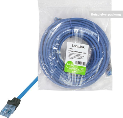 Kabllo rrjeti LogiLink CPP001, Cat6a U UTP, 1m, blu