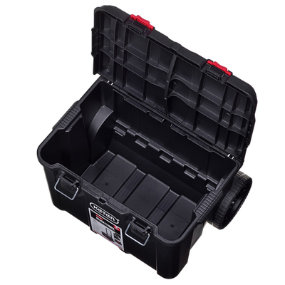 Sistem modular veglash Keter Stack N Roll 250927, me rrota, dorezë teleskopike, i zi