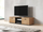 Komedinë TV Cama Meble SOHO 140, 140cm, chipboard dhe MDF, dru Soho Oak e zezë
