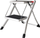 Shkallë palosëse Dedra Stool Artumini, 2 hapa, metal, e bardhë
