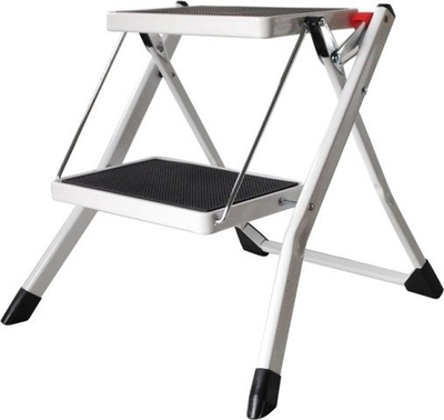 Shkallë palosëse Dedra Stool Artumini, 2 hapa, metal, e bardhë