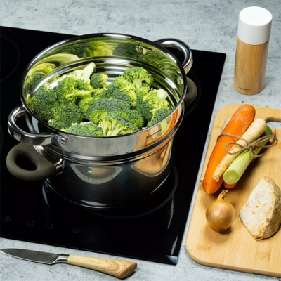 Enë për avullim Klausberg KB 7587, 24 cm, çelik inox, argjendtë